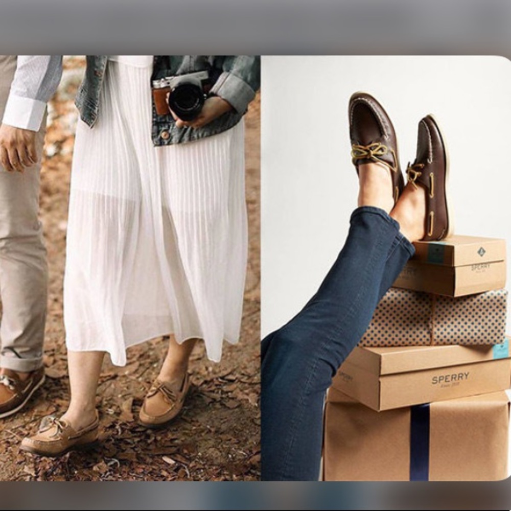 Dark Brown Sperry Topsider boat shoes